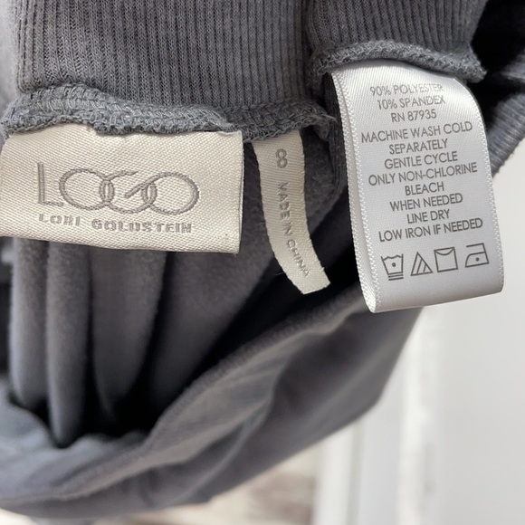 LOGO Lori Goldstein Pants Gray Loungewear Joggers Microsuede 8 - Picture 8 of 9